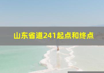 山东省道241起点和终点