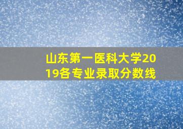 山东第一医科大学2019各专业录取分数线