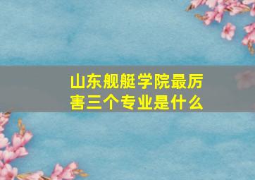 山东舰艇学院最厉害三个专业是什么