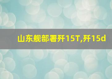 山东舰部署歼15T,歼15d