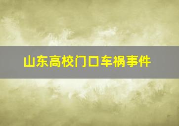 山东高校门口车祸事件