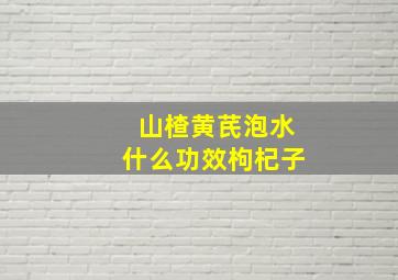 山楂黄芪泡水什么功效枸杞子