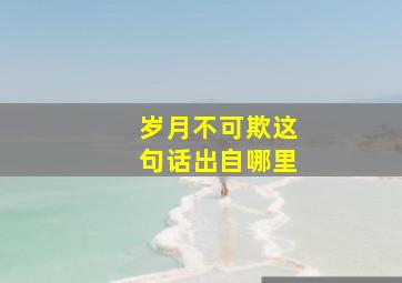 岁月不可欺这句话出自哪里