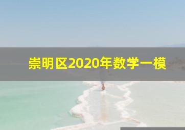 崇明区2020年数学一模