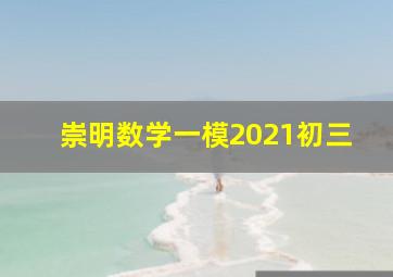 崇明数学一模2021初三