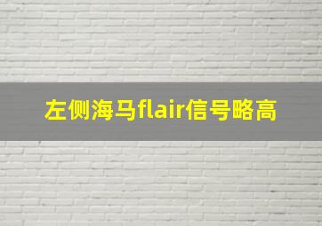 左侧海马flair信号略高