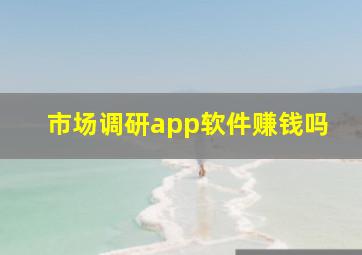 市场调研app软件赚钱吗