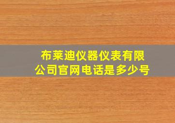 布莱迪仪器仪表有限公司官网电话是多少号