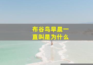 布谷鸟早晨一直叫是为什么