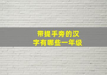 带提手旁的汉字有哪些一年级