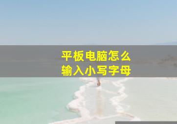 平板电脑怎么输入小写字母