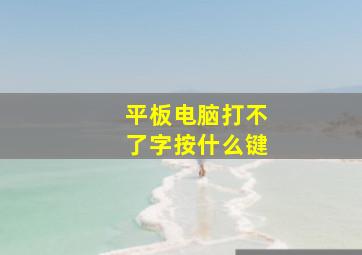 平板电脑打不了字按什么键