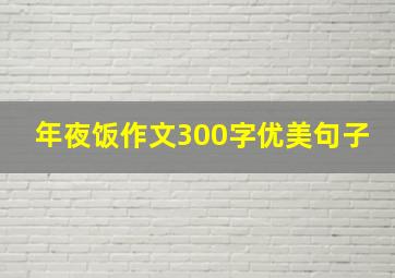 年夜饭作文300字优美句子