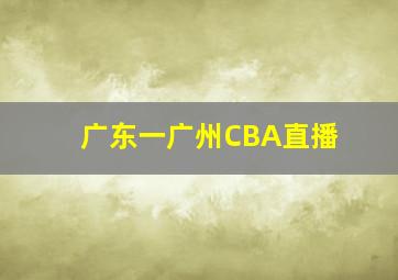 广东一广州CBA直播