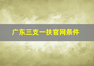 广东三支一扶官网条件