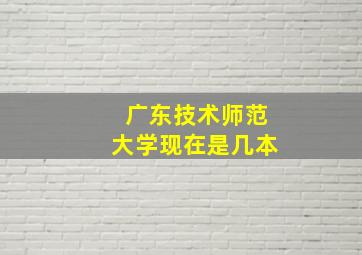 广东技术师范大学现在是几本