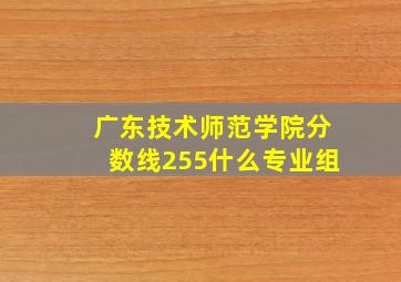 广东技术师范学院分数线255什么专业组