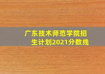 广东技术师范学院招生计划2021分数线