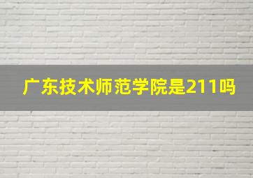 广东技术师范学院是211吗