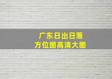 广东日出日落方位图高清大图