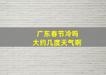 广东春节冷吗大约几度天气啊