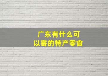 广东有什么可以寄的特产零食