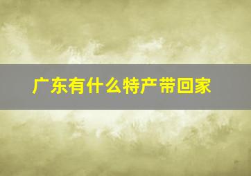 广东有什么特产带回家