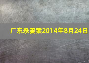 广东杀妻案2014年8月24日