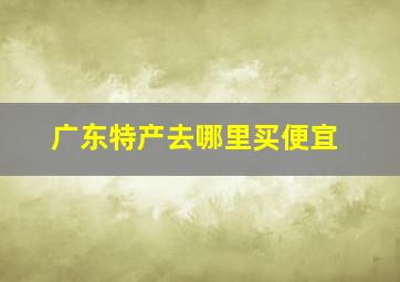 广东特产去哪里买便宜