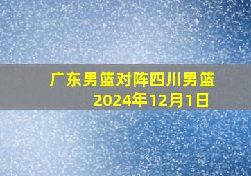 广东男篮对阵四川男篮2024年12月1日