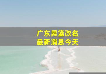 广东男篮改名最新消息今天