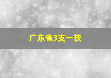 广东省3支一扶