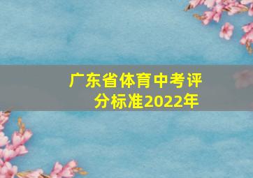 广东省体育中考评分标准2022年