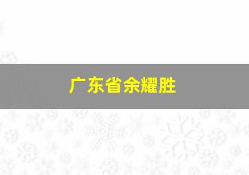 广东省余耀胜