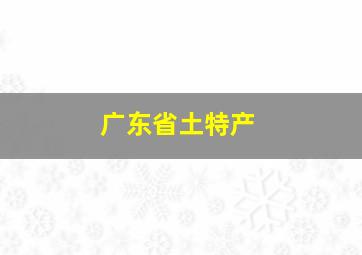 广东省土特产