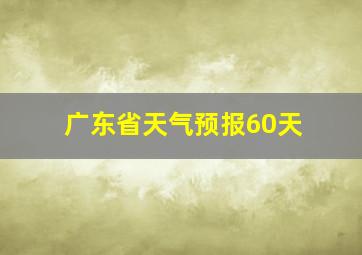 广东省天气预报60天