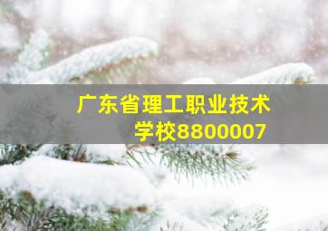 广东省理工职业技术学校8800007