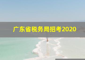 广东省税务局招考2020