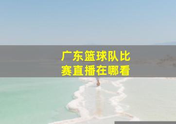 广东篮球队比赛直播在哪看