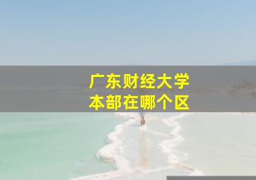 广东财经大学本部在哪个区