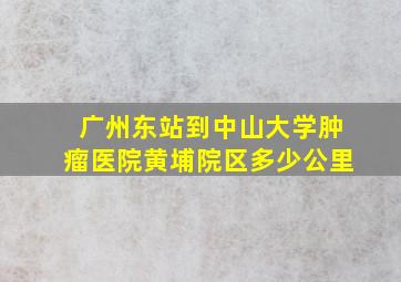 广州东站到中山大学肿瘤医院黄埔院区多少公里