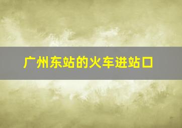 广州东站的火车进站口