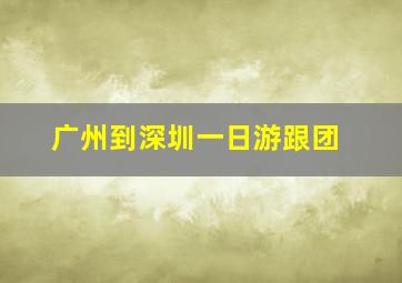 广州到深圳一日游跟团