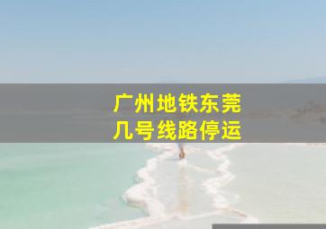 广州地铁东莞几号线路停运