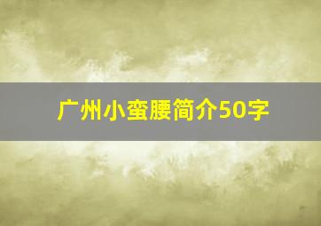 广州小蛮腰简介50字