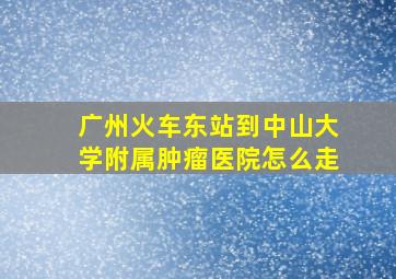 广州火车东站到中山大学附属肿瘤医院怎么走