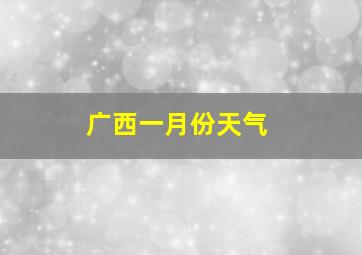 广西一月份天气