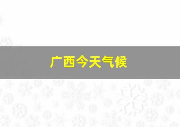 广西今天气候