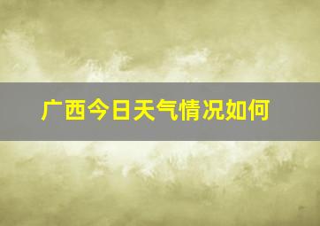 广西今日天气情况如何