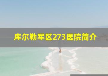 库尔勒军区273医院简介